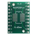 Adaptor PCB, dublu placat, SSOP20, SOP20, 122404 Adaptor PCB, dublu placat, SSOP20, SOP20, 122404