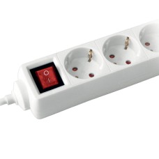 Prelungitor 3 prize, 16A, alb, 1.4m, cu intrerupator, Commel, 524513 Prelungitor 3 prize, 16A, alb, 1.4m, cu intrerupator, Commel, 524513