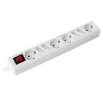 Prelungitor 4x 2.5 A, 4x 16 A, alb, 1.4m, cu intrerupator, Commel, 524546