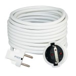 Prelungitor Schuko, 2m, 3x1mm, alb, IP20, Commel, 524559
