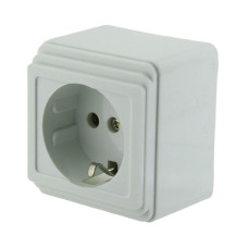 Priza simpla, cu impamantare, ceramica, PT, 201771