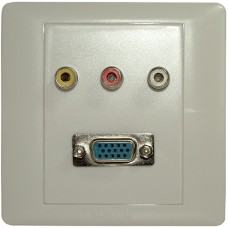 Priza VGA, mama, 3xRCA, mama, intenc, ST - 111906