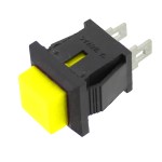 Push buton fara retinere, galben, 0,5A, 250V, 14x14x19mm, 124635