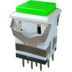 Push buton cu retinere, verde, 3A, 250V, 34x19x19mm, 124670