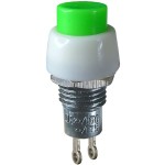 Push buton cu retinere, verde, 2A, 250V, 32x15mm, 124718