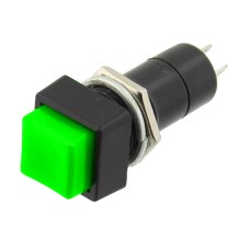 Push buton cu retinere, verde, 3A, 250V, 40x14x14 mm, 124730