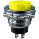 Push buton fara retinere, galben, 3A, 125V, 24x19mm, 124738