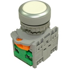 Push buton fara retinere, 2 contacte, alb, 125040 Push buton fara retinere, 2 contacte, alb, 125040