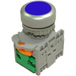 Push buton fara retinere, 2 contacte, albastru, 125044