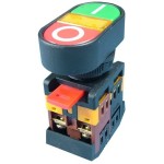 Push buton dublu, fara retinere, ON-OFF, 10A, 600V, 125082