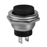 Intrerupator fara retinere, 3A, 125V, 24x19mm, negru, 168578