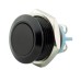 Push buton metalic, antivandalism, fara retinere, negru, 168800