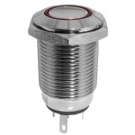 Intrerupator antivandalism, cu led, fara retinere, 17,7x33,4mm, rosu, 168803