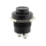 Push buton fara retinere, negru, 37x30mm, 168846