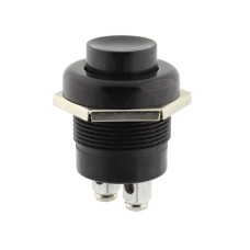 Push buton fara retinere, negru, 37x30mm, 168846