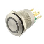 Intrerupator anti-vandalism, OFF-(ON), Ø19mm, BULGIN, MPI002/28/GN, T154583