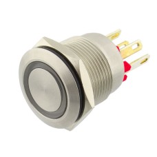 Intrerupator anti-vandalism, OFF-(ON), Ø19mm, BULGIN, MPI002/28/RD, T154584