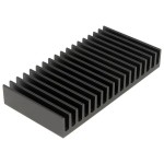 Radiator aluminiu, cu aripioare, 50x100x15mm, Fischer Elektronik - 006377