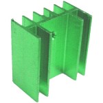 Radiator pentru capsule TO220, 24x15x25mm, verde - 131303