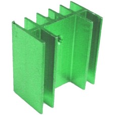 Radiator pentru capsule TO220, 24x15x25mm, verde - 131303