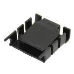 Radiator presat, aluminiu, 29.4x25mm, negru, FISCHER ELEKTRONIK, T136773