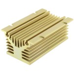 Radiator extrudat, aluminiu, 120mm x 80mm, auriu, ANLY ELECTRONICS, HS-060-120, T136809