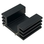 Radiator extrudat, aluminiu, 25.4mm x 32mm, neagra, STONECOLD, HS-132-25, T136833 Radiator extrudat, aluminiu, 25.4mm x 32mm, neagra, STONECOLD, HS-132-25, T136833