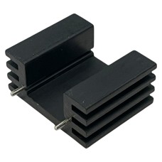 Radiator extrudat, aluminiu, 25.4mm x 32mm, neagra, STONECOLD, HS-132-25, T136833 Radiator extrudat, aluminiu, 25.4mm x 32mm, neagra, STONECOLD, HS-132-25, T136833