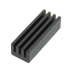 Radiator extrudat, AL6063-T5, 19.05x6.35x4.83mm, negru, STONECOLD, HS-DIL19, T136846