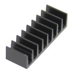 Radiator extrudat, aluminiu, 6.3x19x4.8mm, negru, FISCHER ELEKTRONIK, ICK14/16B, T136852