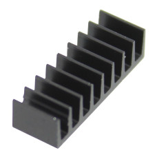 Radiator extrudat, aluminiu, 6.3x19x4.8mm, negru, FISCHER ELEKTRONIK, ICK14/16B, T136852