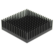 Radiator extrudat, aluminiu, 53.3x53.3mm, negru, FISCHER ELEKTRONIK, ICKPGA21X21, T136890