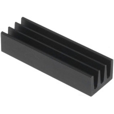 Radiator extrudat, aluminiu, 22x6.3mm, negru, FISCHER ELEKTRONIK, ICKSMDA22SA, T136895