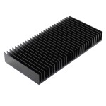 Radiator extrudat, aluminiu, 100mm x 200mm, neagra, FISCHER ELEKTRONIK, SK42/100/SA, T137107