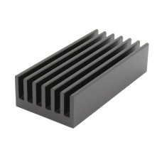 Radiator extrudat, aluminiu, 50mm x 24.2mm, neagra, FISCHER ELEKTRONIK, SK 551 50 SA, T137145
