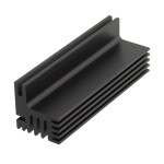 Radiator extrudat, aluminiu, 84mm x 30mm, neagra, FISCHER ELEKTRONIK, SK 609 84 SA, T137162