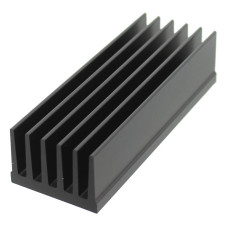 Radiator extrudat, aluminiu, 100c36.8x25mm, negru, FISCHER ELEKTRONIK, SK657100SA, T137351