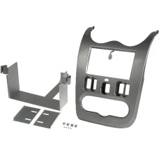 Rama adaptoare Dacia Duster, Logan, Sandero, 2 DIN, gri lucios - 000572