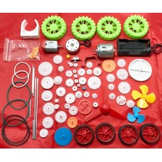 Set roti dintate si accesorii robotica, 91 piese, 162584