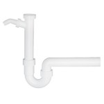 Sifon pentru chiuveta, alb, 1/2"X50mm - 328639