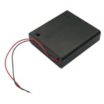 Soclu pentru 4 baterii, tip R6 (AA), cu intrerupator, 125342