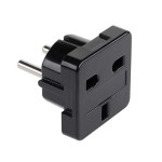 Adaptor priza Anglia, negru - 401573 Adaptor priza Anglia, negru - 401573