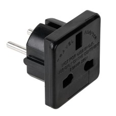 Adaptor priza Anglia, negru - 401578