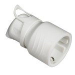 Stecher cu impamantare, mama, 16A, IP20, alb, Commel, 524360 Stecher cu impamantare, mama, 16A, IP20, alb, Commel, 524360