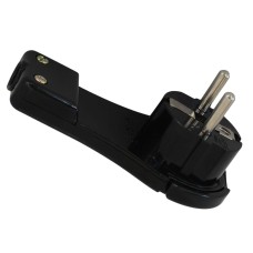 Stecher EU, cu impamantare, 16A, IP20, negru, Commel, 524397 Stecher EU, cu impamantare, 16A, IP20, negru, Commel, 524397