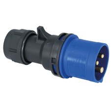Stecher IEC309, 3 pini, 16A, IP44, negru, Commel, 524399 Stecher IEC309, 3 pini, 16A, IP44, negru, Commel, 524399