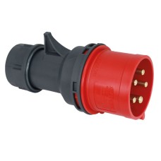 Stecher IEC309, 4 pini, 16A, 400V, IP44, negru, Commel, 524401 Stecher IEC309, 4 pini, 16A, 400V, IP44, negru, Commel, 524401