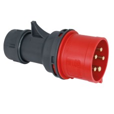 Stecher IEC309, 4 pini, 32A, IP44, negru, Commel, 524404 Stecher IEC309, 4 pini, 32A, IP44, negru, Commel, 524404