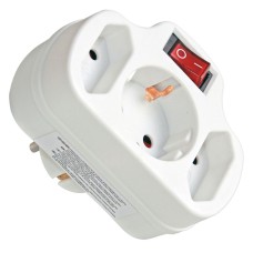 Distribuitor retea Schuko, 2x Euro, 250V, cu intrerupator, Commel, 524483 Distribuitor retea Schuko, 2x Euro, 250V, cu intrerupator, Commel, 524483