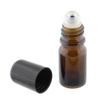 Sticluta roll de 5ml pentru ulei esential, cu bila din otel - 650035